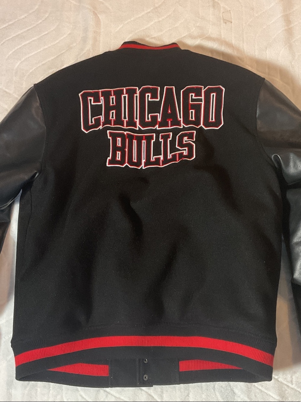 Chicago Bulls Black & Red Varsity Jacket
